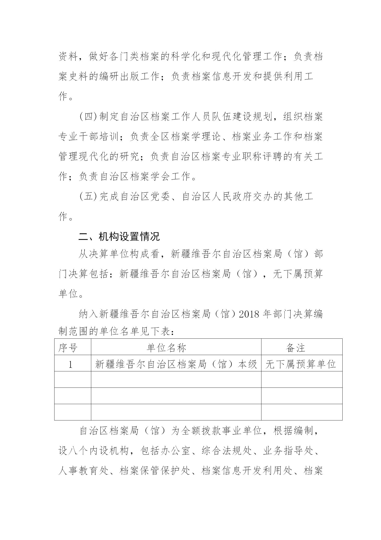 2018年度新疆维吾尔自治区档案局（馆）部门决算公开说明 第 3 张